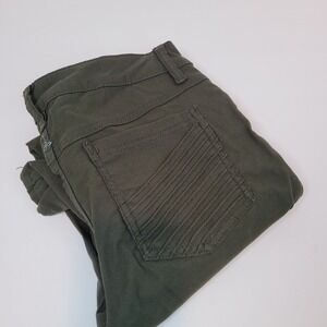 PrAna Women's Brenna Moto Pants Skinny‎ Leg Mid Rise Green Size 2